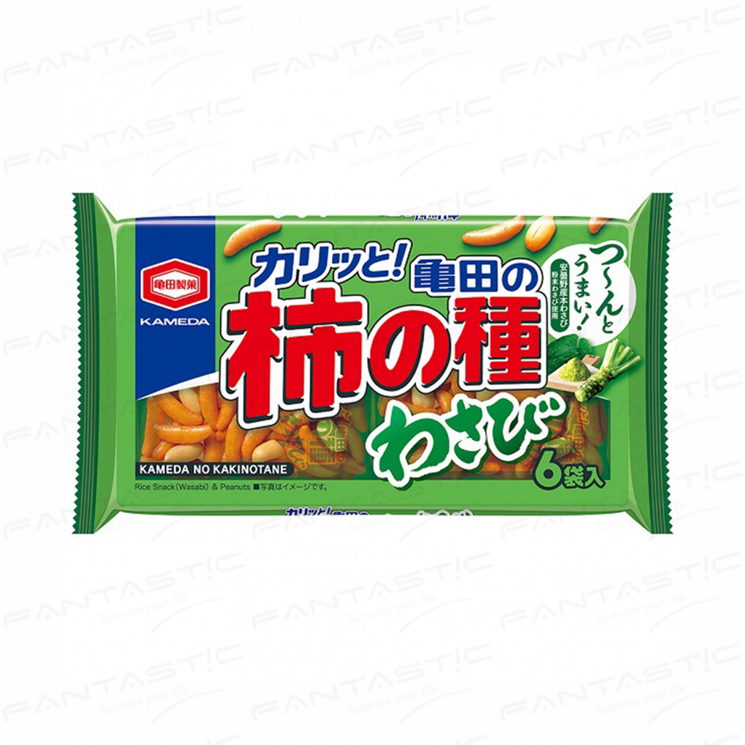 龜田6袋芥末味柿種米果164g|-京奇貿易有限公司-商品介紹